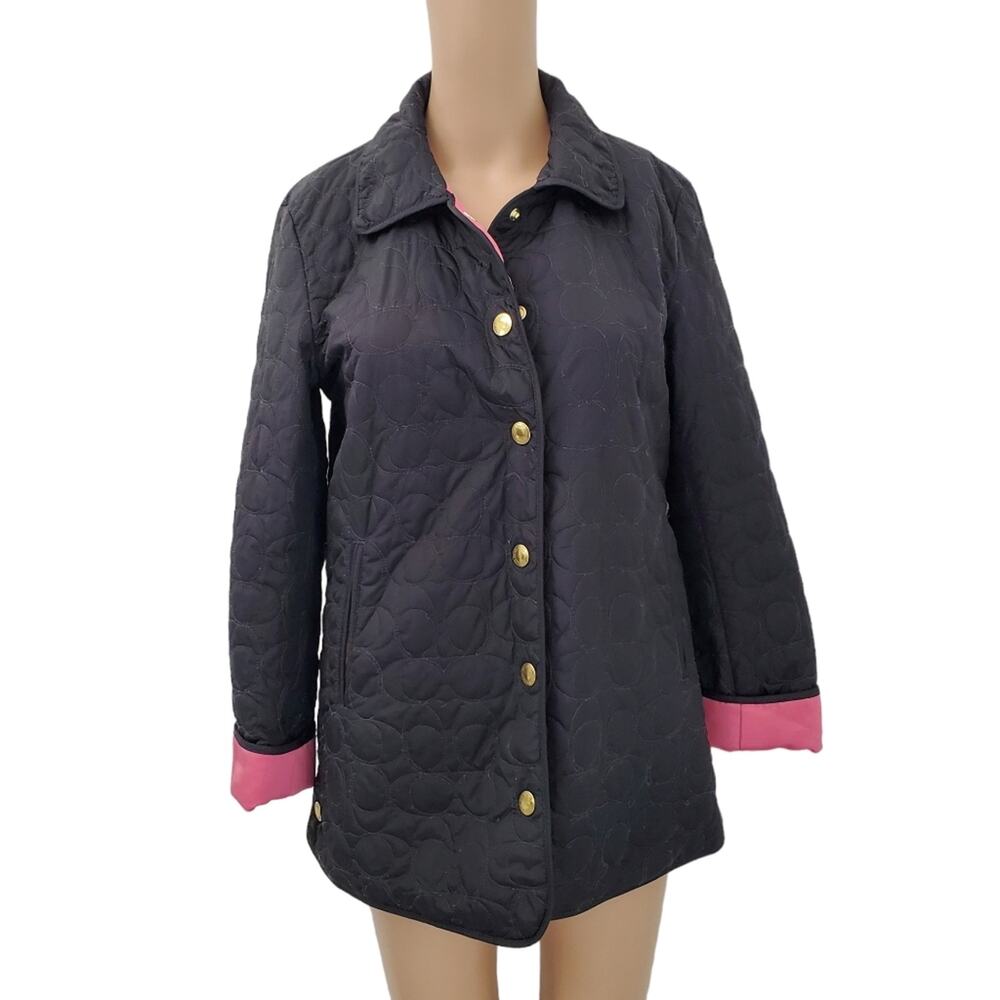Coach Signature Logo Quilted Jacket (XS)